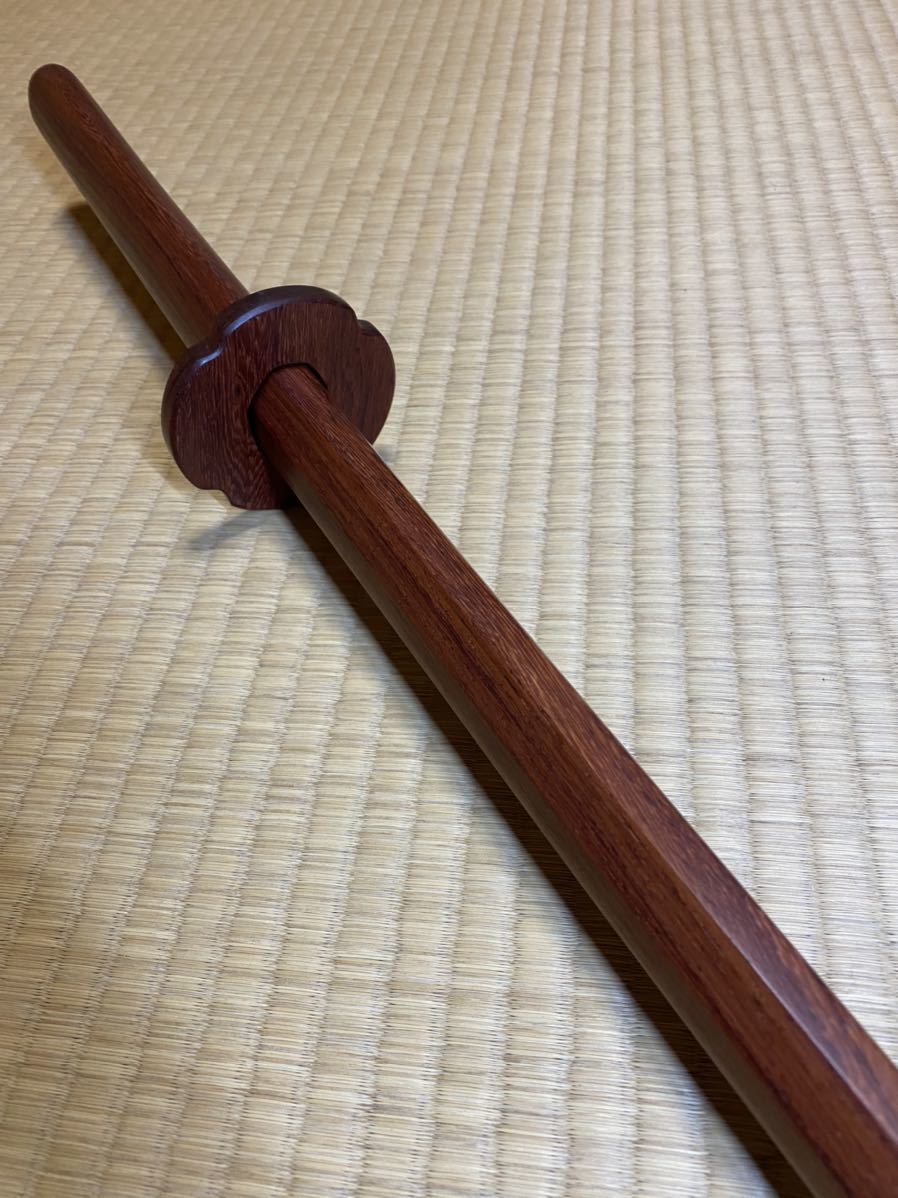 縞紫檀木刀　希少　101.5cm 750g 鍔セット　　　　　　　　　　　　模造刀_6
