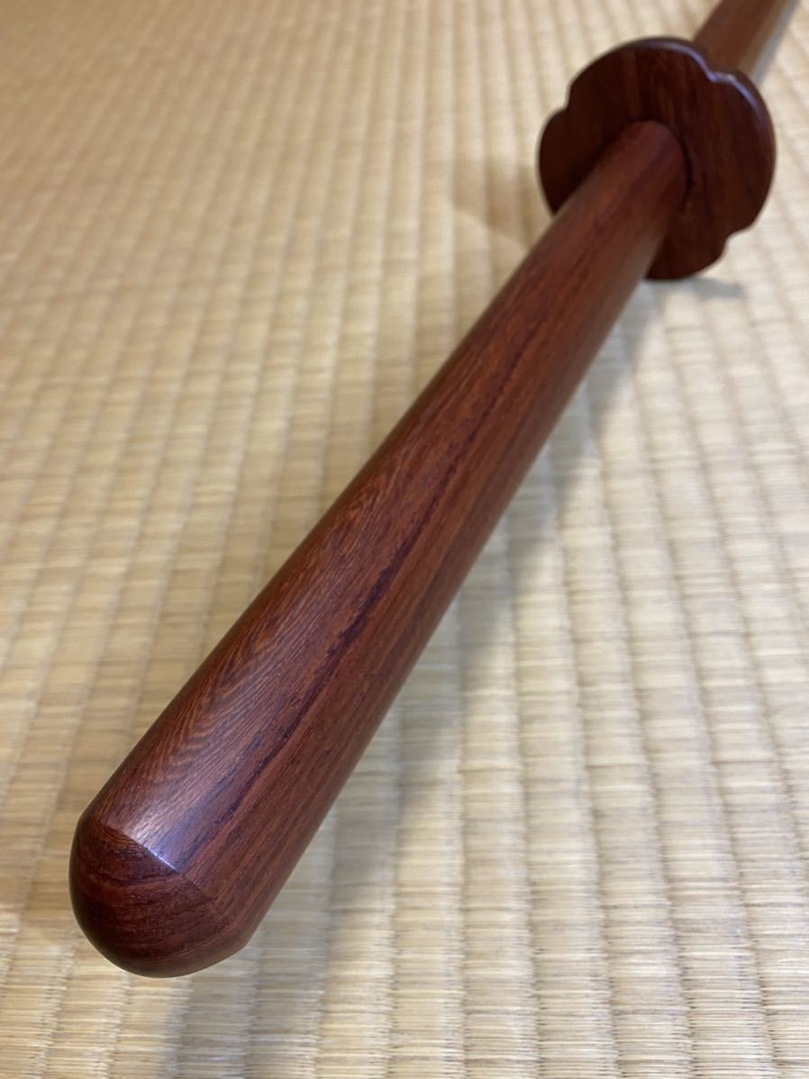 縞紫檀木刀　希少　101.5cm 750g 鍔セット　　　　　　　　　　　　模造刀_7