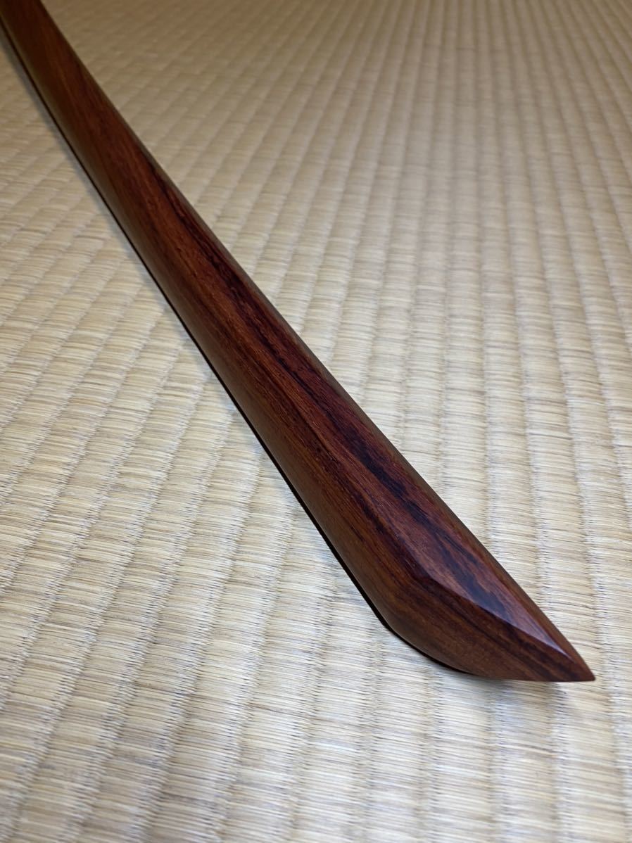 縞紫檀木刀　希少　101.5cm 750g 鍔セット　　　　　　　　　　　　模造刀_8