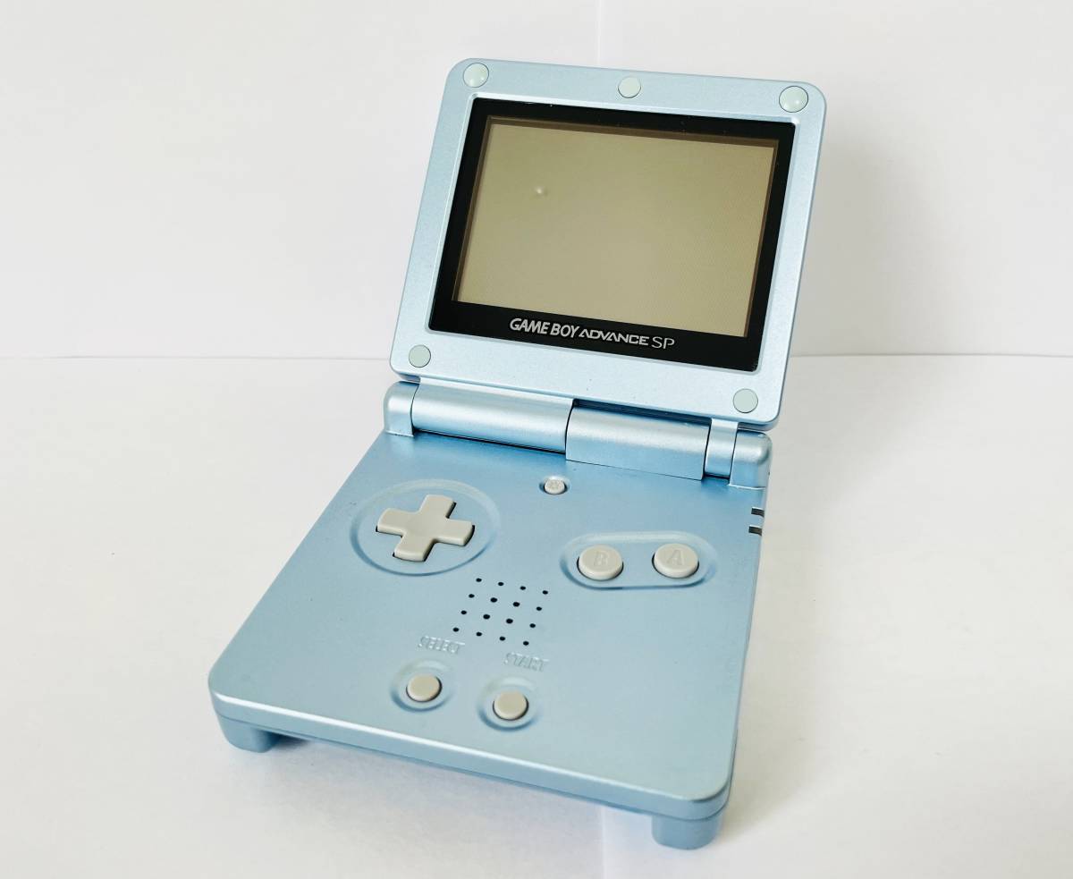 【送料無料】ゲームボーイアドバンス SP(パールブルー) 本体と充電器付きセット AGS-001，動作確認済，清掃済/任天堂，Nintendo，GBASP