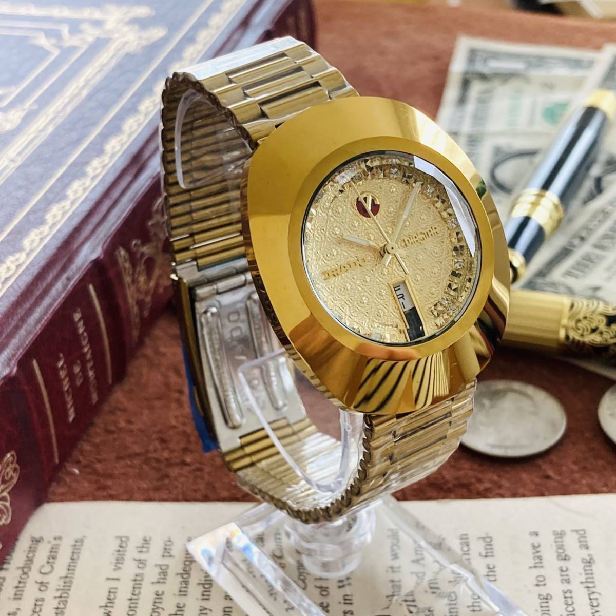 Rado ラドー Diastar シルバー系文字盤 ダイヤスター デイト メンズ 腕時計 自動巻き 大割引 Diastar