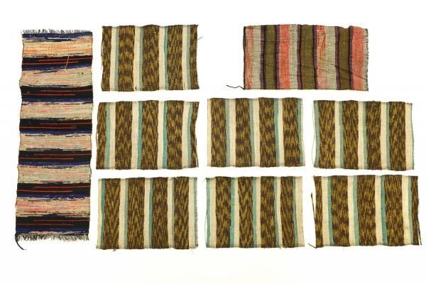 裂織　ぼろ 襤褸 ボロ 藍染 古布 リメイク BORO 古裂 木綿 着物 裂織 大判 肉厚