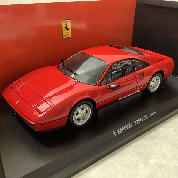 1円～ 京商 1/18 フェラーリ 328GTB 1988 レッド