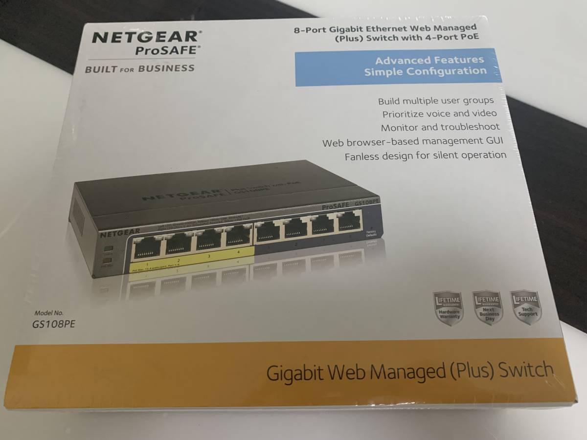 NETGEAR　GS108PE-300AJS　スイッチングハブ