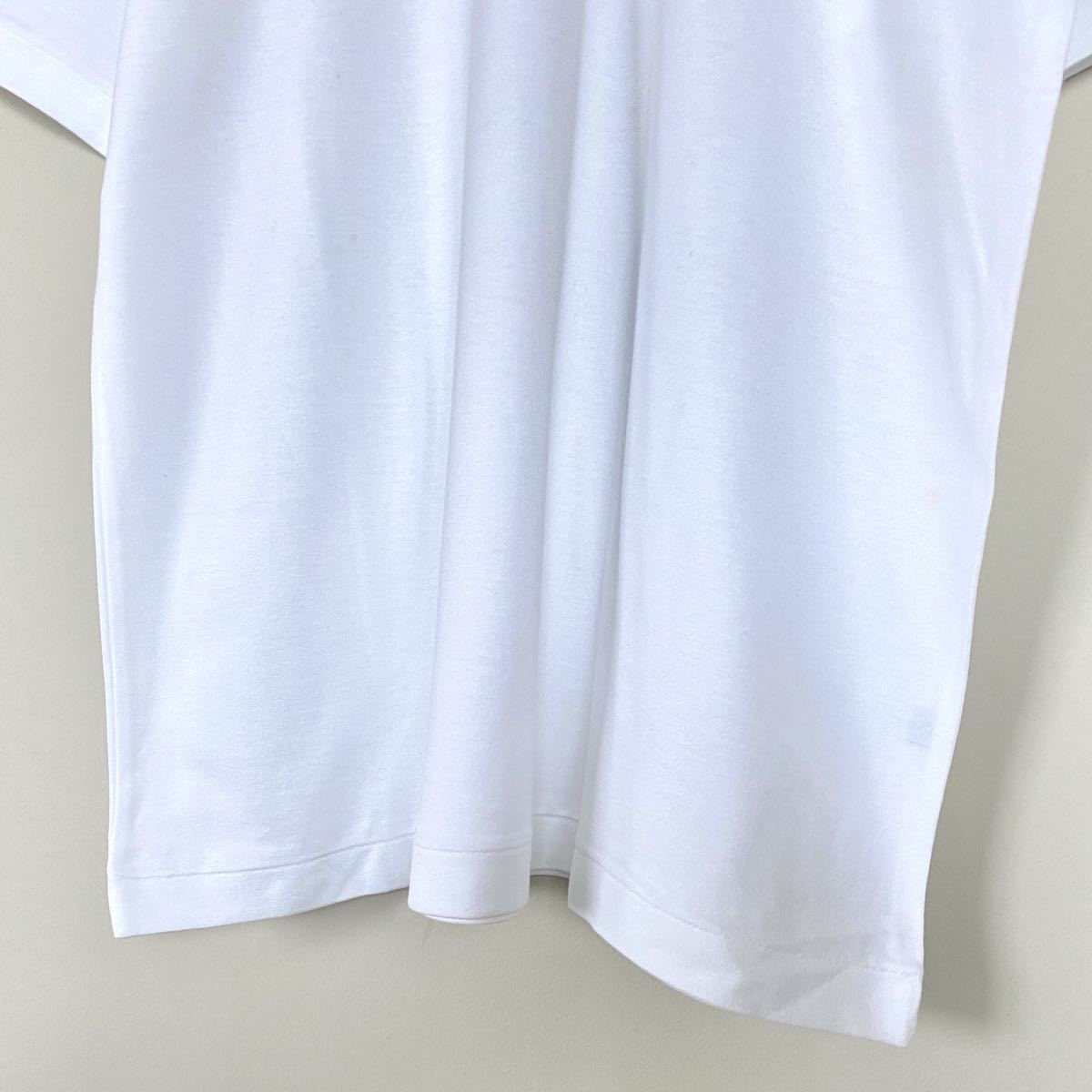 シナコバ SINA COVA 半袖 Tシャツ バックプリント ロゴ ホワイト 白 size L ワッペン刺繍 日本製 メンズ トップス バックプリント半袖Tシャツ 0 1 地図のバックプリント 春夏 半袖T