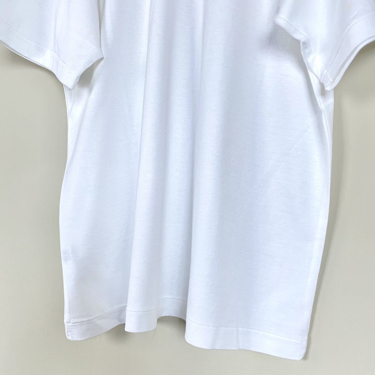 シナコバ SINA COVA 半袖 Tシャツ バックプリント ロゴ ホワイト 白 size L ワッペン刺繍 日本製 メンズ トップス バックプリント半袖Tシャツ 0 1 地図のバックプリント 春夏 半袖T