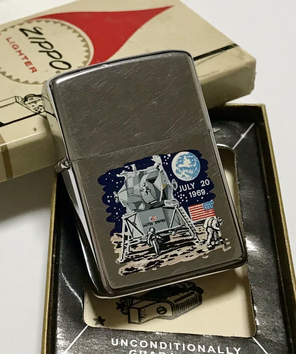 ZIPPO 1968年製 月面着陸 記念 アポロ11号 ムーンランディング 箱付