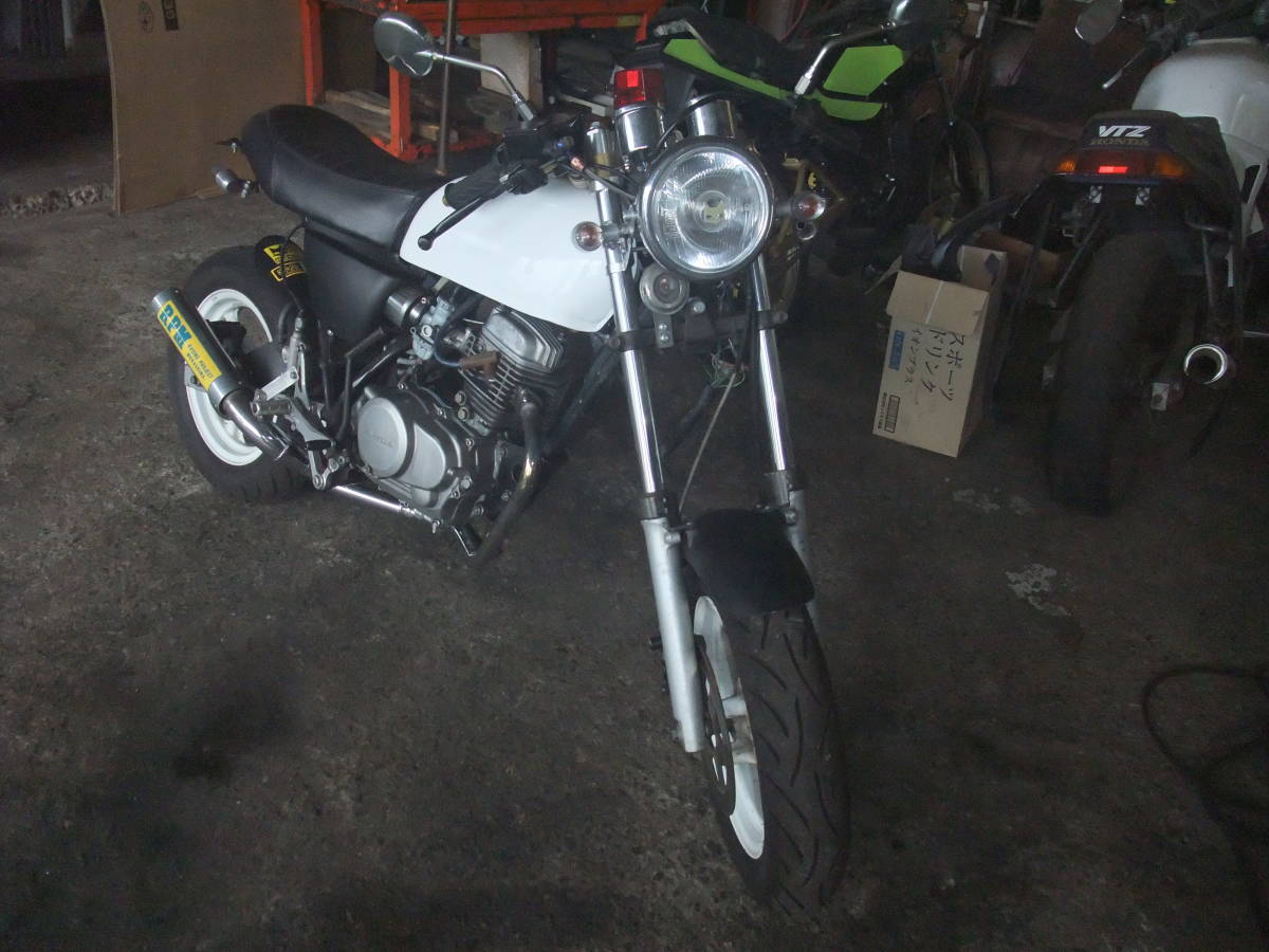 ホンダ　エイプ50 ボアアップ80cc？　キャブ車 実働　フルチョッパーカスタム　書類付き ホンダエイプ50 ボアアップ80cc？キャブ車 実働フルチョッパーカスタム