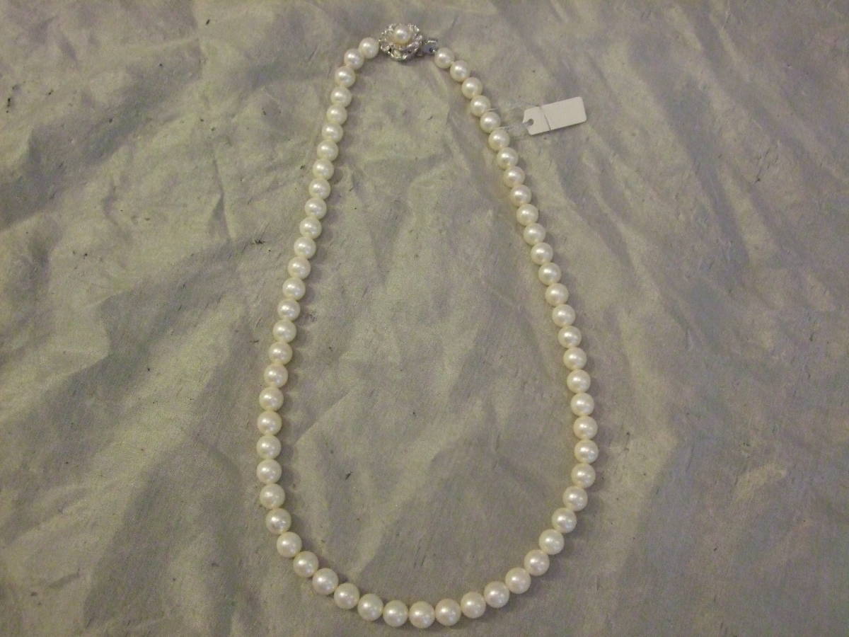 ■天然本真珠　あこやネックレス　パールホワイト　5㎜　金具SILVER　新品未使用　プレゼントにも⑧■