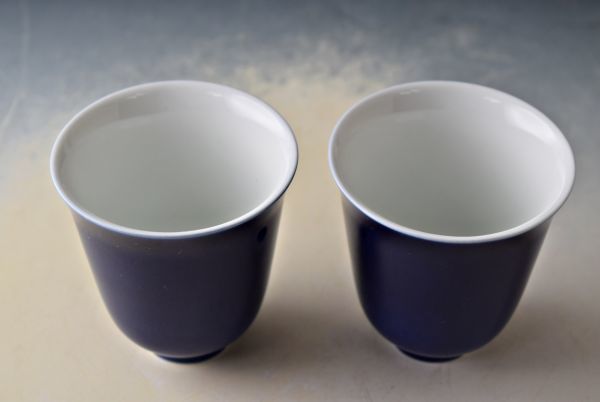 台湾 蔡曉芳 暁芳窯 在銘 蔡藍 杯 茶器 蔡暁芳 B0109 京东 Yahoo!