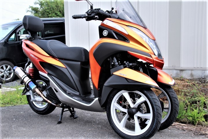 ★注目★トリシティ125ABS★低走行3465㎞★マフラー、リアサスカスタム済み★即決価格購入特典あり