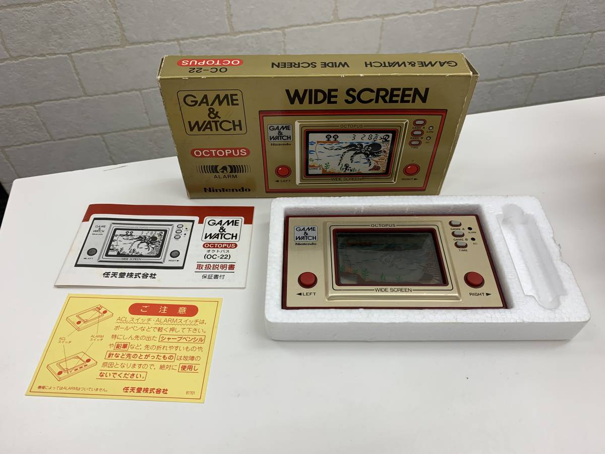 任天堂 ゲーム＆ウォッチ オクトパス OC-22 ワイドスクリーン ☆稼働品