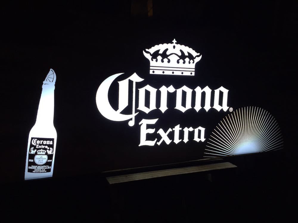 希少 コロナ ビール 非売品 ライト LED ネオン サイン ボトル ロゴ