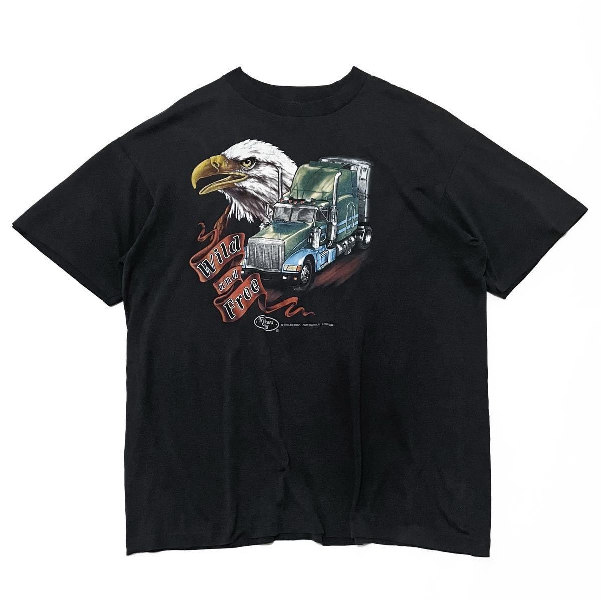 1スタ 3D EMBLEM【1992年(90s) USA製 Wild and Free ビンテージ T 