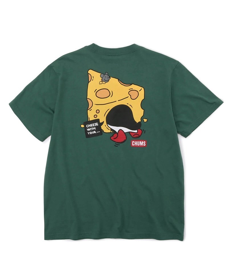 *未使用 * メンズ　チャムス CHUMS ブービーインチーズTシャツ Booby in Cheese Mサイズ　Sage 送370円 Tシャツ CHUMS チャムス 2025春夏新色追加チャムス 半袖T 接触冷感（ブランドチャムス）（Tシャツ・カットソー
