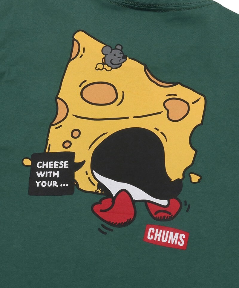 *未使用 * メンズ　チャムス CHUMS ブービーインチーズTシャツ Booby in Cheese Mサイズ　Sage 送370円 Tシャツ CHUMS チャムス 2025春夏新色追加チャムス 半袖T 接触冷感（ブランドチャムス）（Tシャツ・カットソー