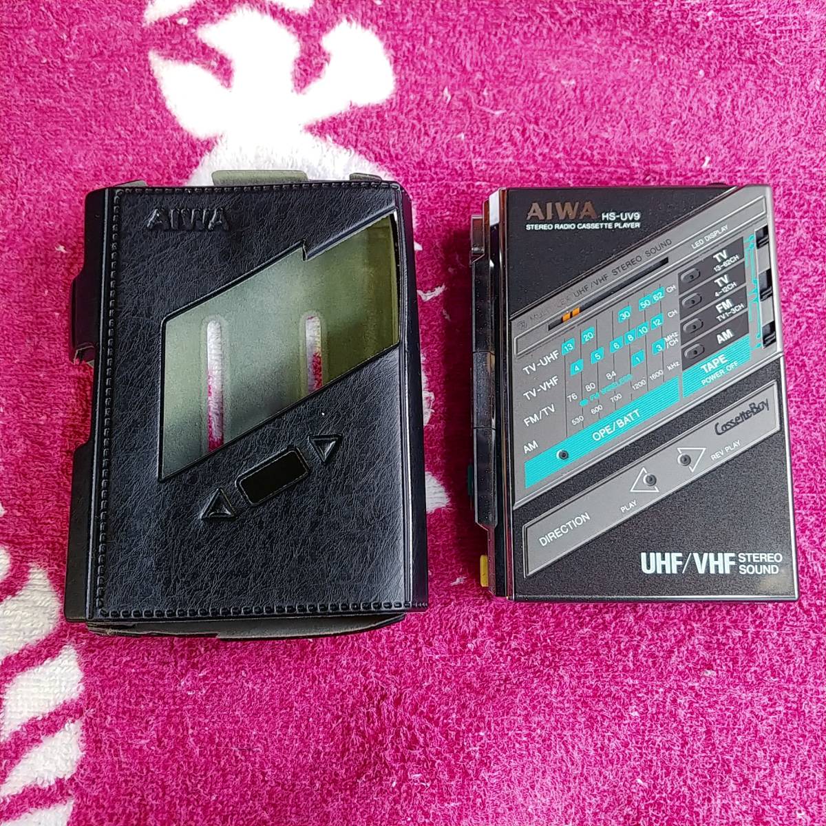 AIWA HS-UV9 ポータブル ステレオラジオカセットプレーヤー ラジオ動作
