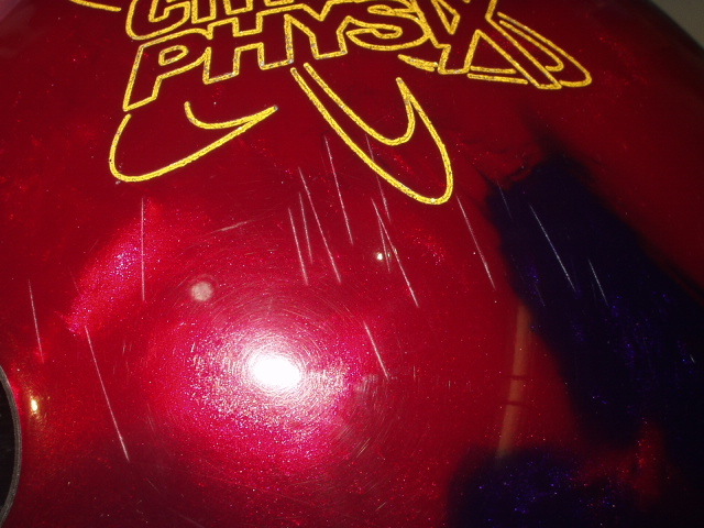クリスタルフィジックス 15P0oz 中古 - Physix Bowling Ball