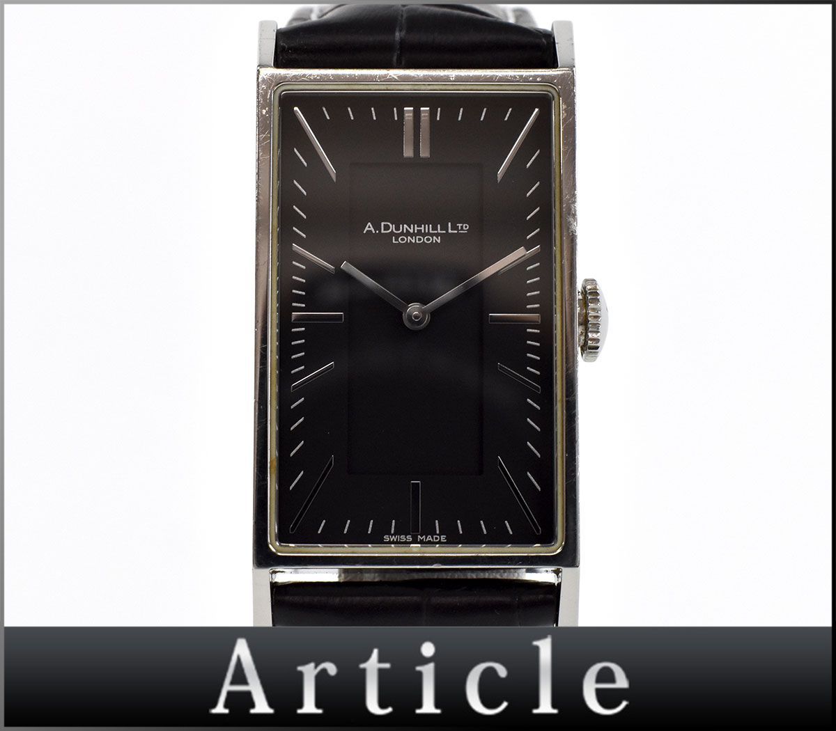 98962☆電池交換済 dunhill ダンヒル ウェイファー 腕時計 クォーツ 