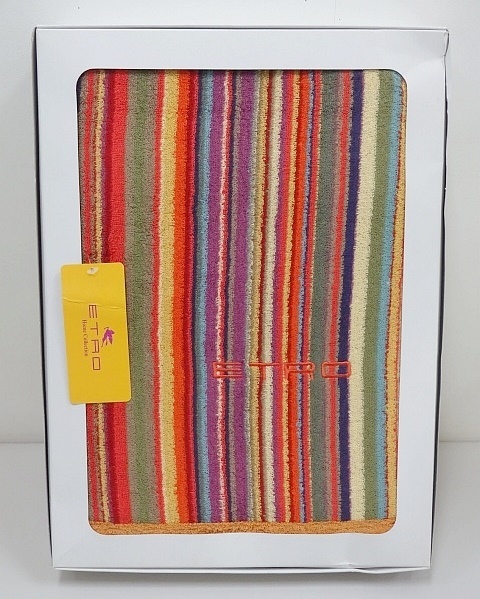 87◇ETRO/エトロ タオルケット 綿100％ 140×200cm 西川産業 未使用