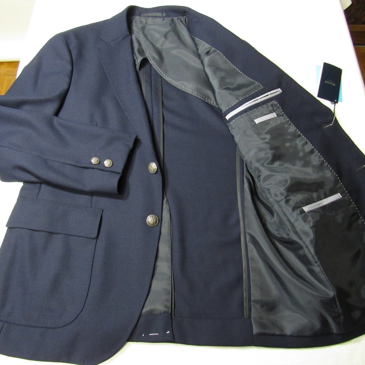 未使用品 定価1.9万 Kent IN TRADITION メンズ 紺ブレザー AB4 太めS程 