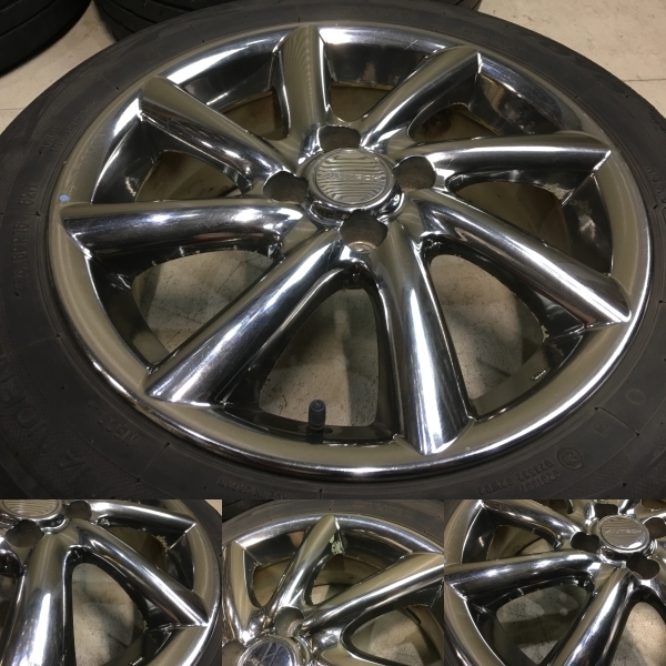 RAYS製 日産 純正 オーテック 16インチ 16x6J PCD114.3 +45 5H 195/60R16 4本　C25/C26/C27 セレナ B30 ラフェスタ等　　2022.1.12.O.8-A50 日産 オーテック 16インチ ウイングロード等 33996C バリ山