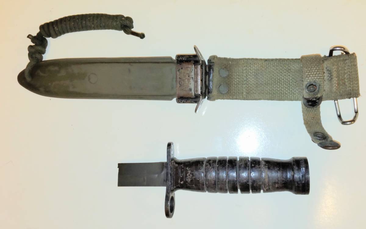 銃剣 Yahoo!オークション - 「m1 M1 実物 バヨネット] 刃無し 刃切断 