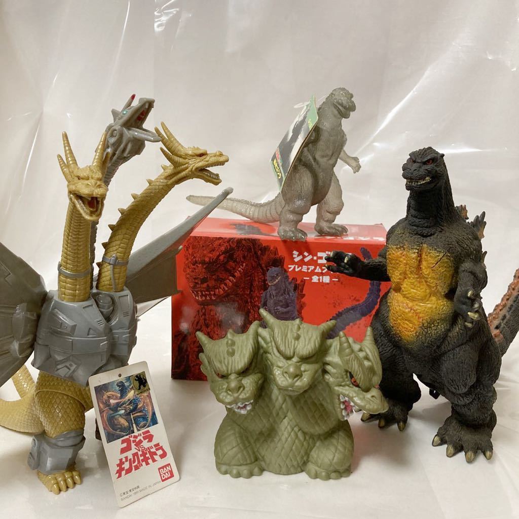 【付属品追加】ゴジラフィギュア12体セット ソフビ当時物　キングギドラメカゴジラ 付属品追加】ゴジラフィギュア12体セット ソフビ当時物 キングギドラ