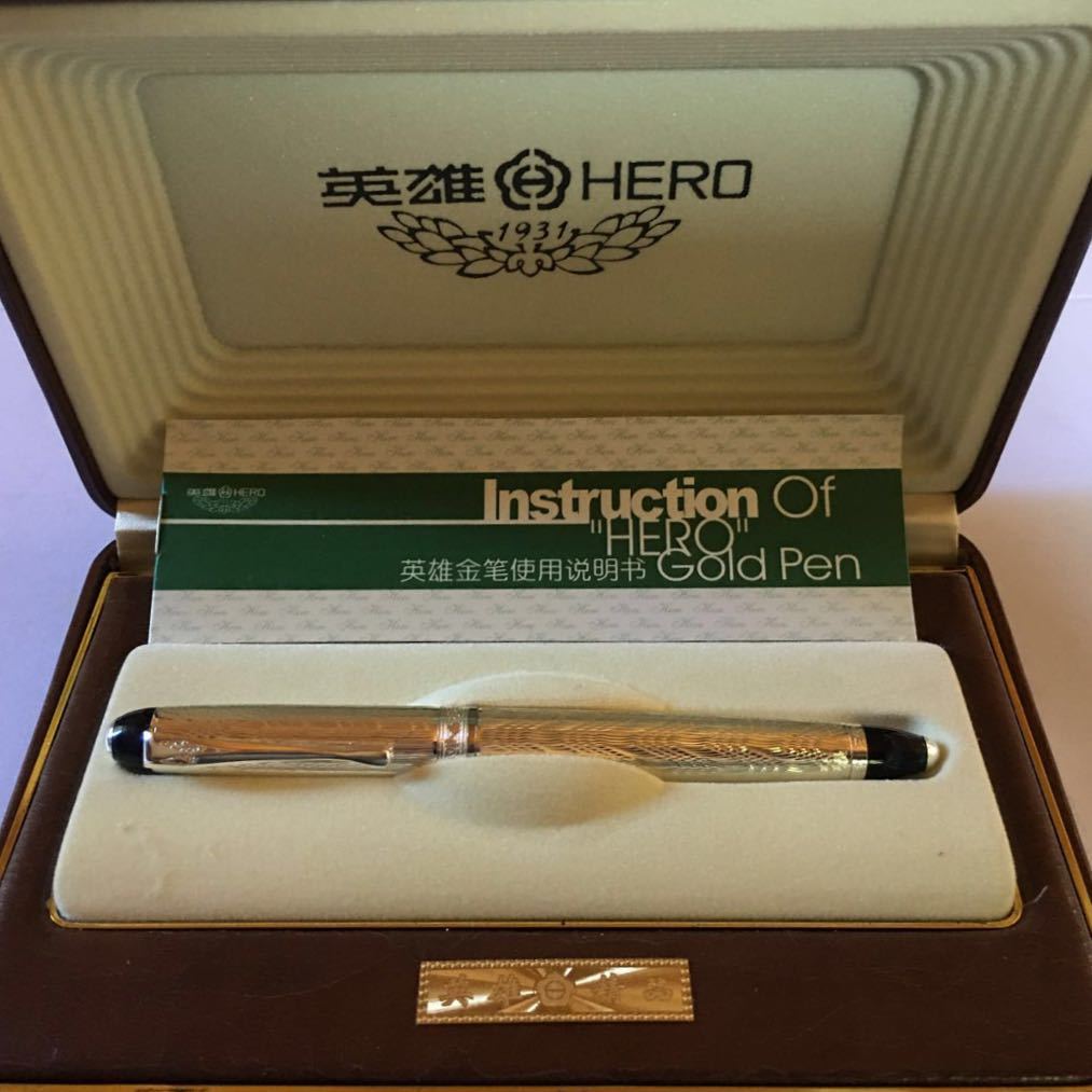 驚きの破格値，低価 中 英雄(HERO)万年筆 純銀