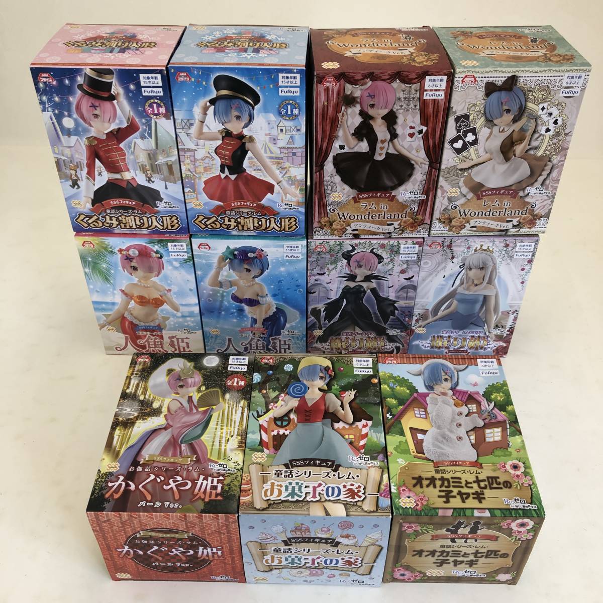 Re:ゼロから始める異世界生活 SSSフィギュア 11点まとめ売り レム ラム 