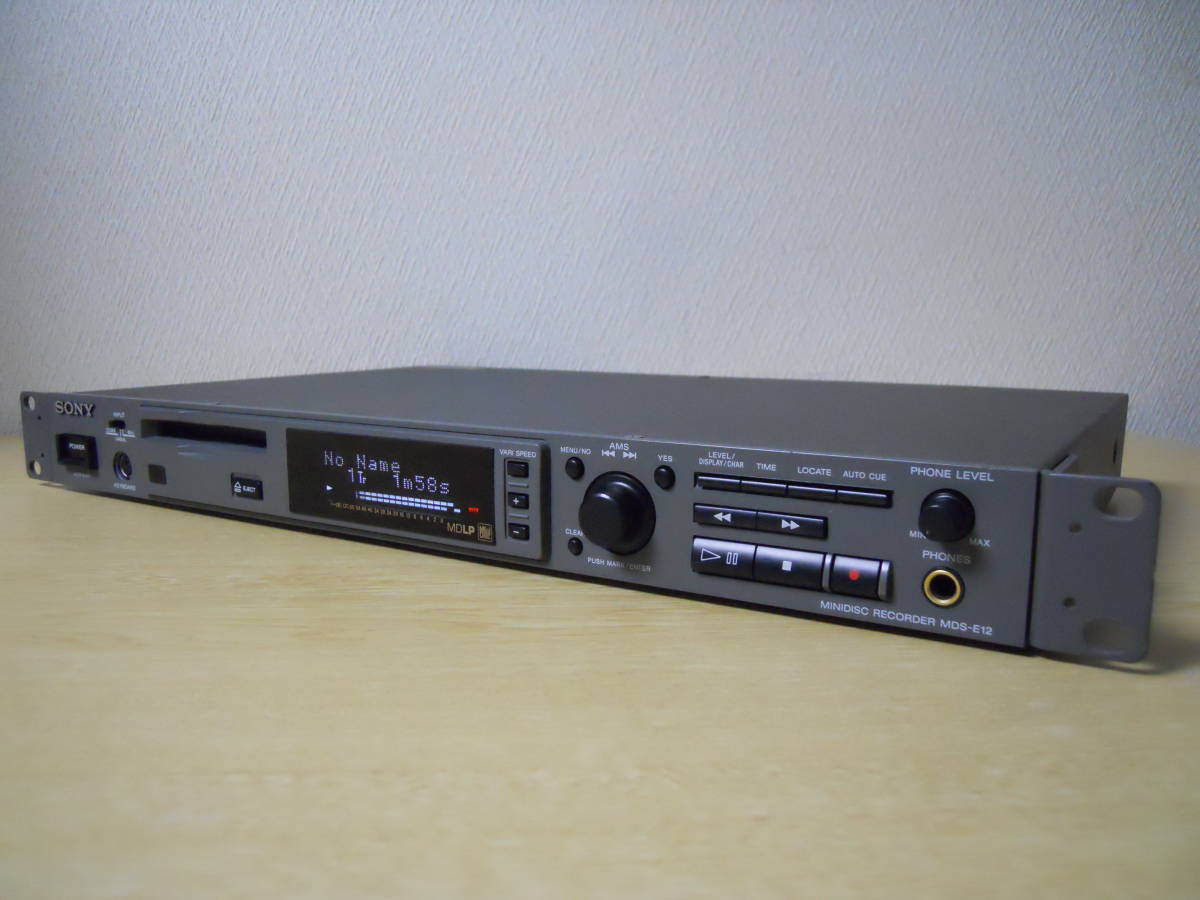 ★SONY★ ソニー 業務用 MDプレーヤー MDS-E12 / 動作品・メンテナンス済 / リモコン・取扱説明書 付属 / 新品ローディングベルトに交換済