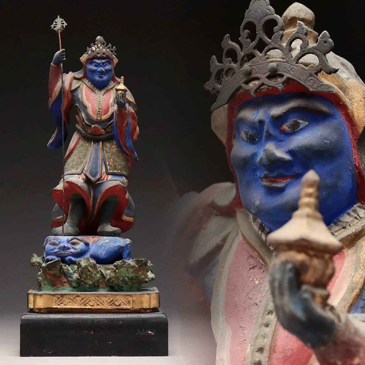 CY923 【友沢正彦 作】ブロンズ「祈り」高20.7cm 重1.4kg・合掌地藏