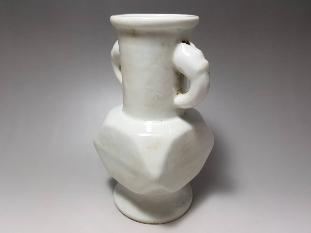 蔵A1024】中国古美術 古染付鳳凰図梅瓶 古箱付き 元時代 青花 染付 梅