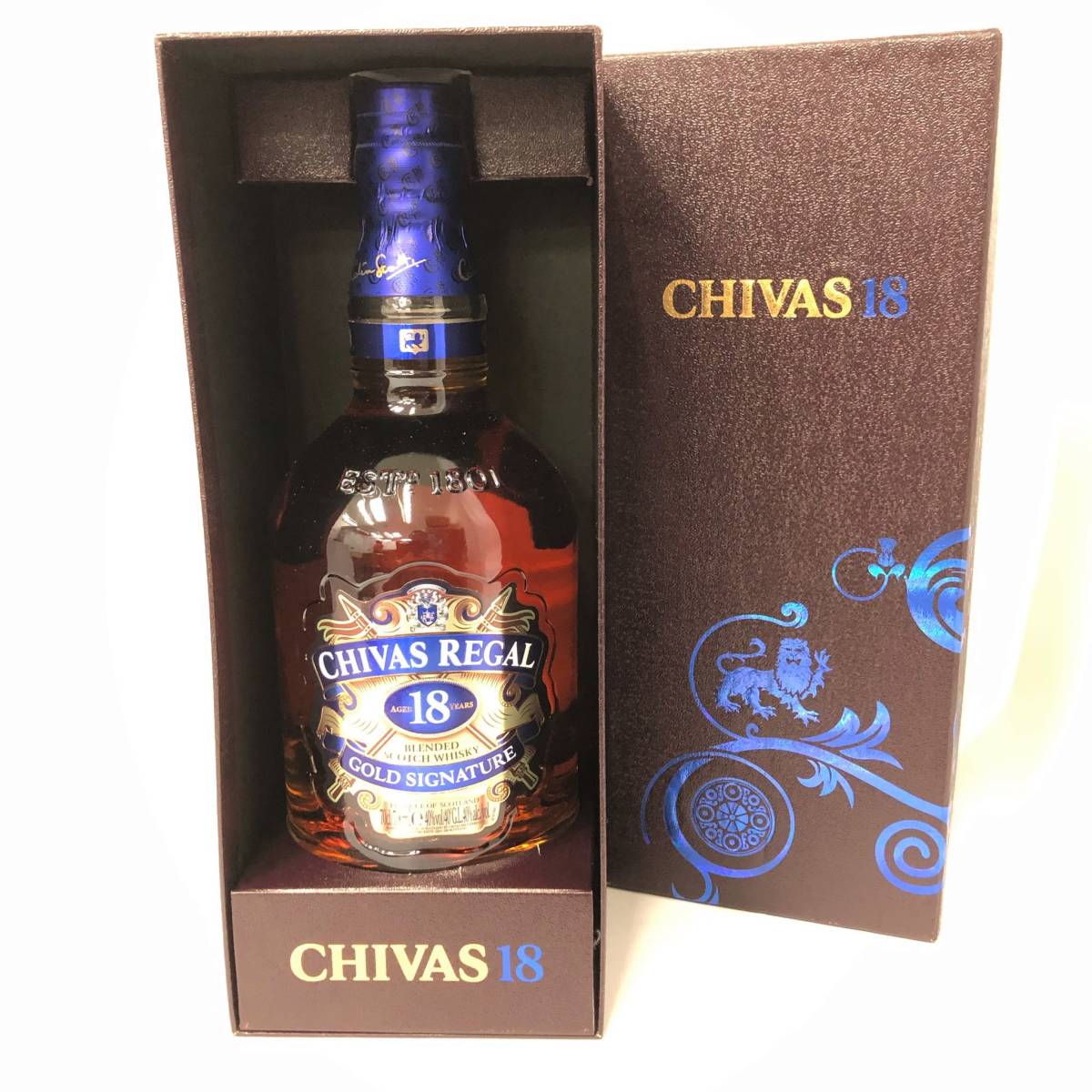 4563E】古酒/CHIVAS REGAL シーバスリーガル 18年 GOLD SIGNATURE