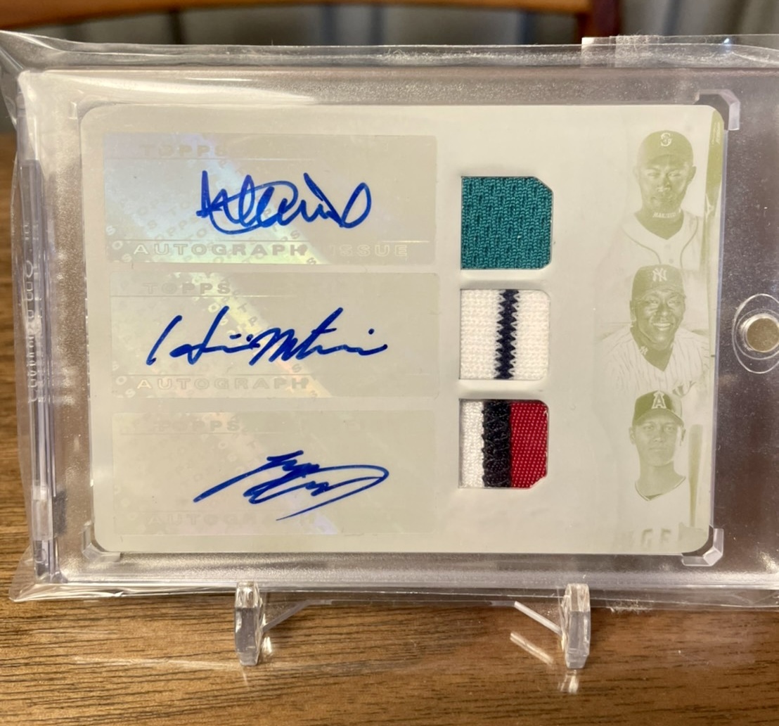 topps 直筆サインTRIPLE THREADS .*大谷翔平 松井秀喜 イチロー 1枚