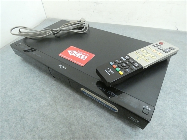2TB☆13年☆シャープ/SHARP/AQUOS☆HDD/BDレコーダー☆BD-W2300☆リモコン付☆2番組同時録画☆3D対応機 管SB3687