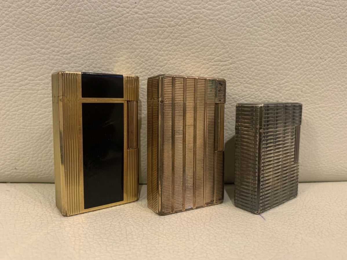 Dupont デュポン MADE IN FRANSE PARIS ガスライターx3個セット