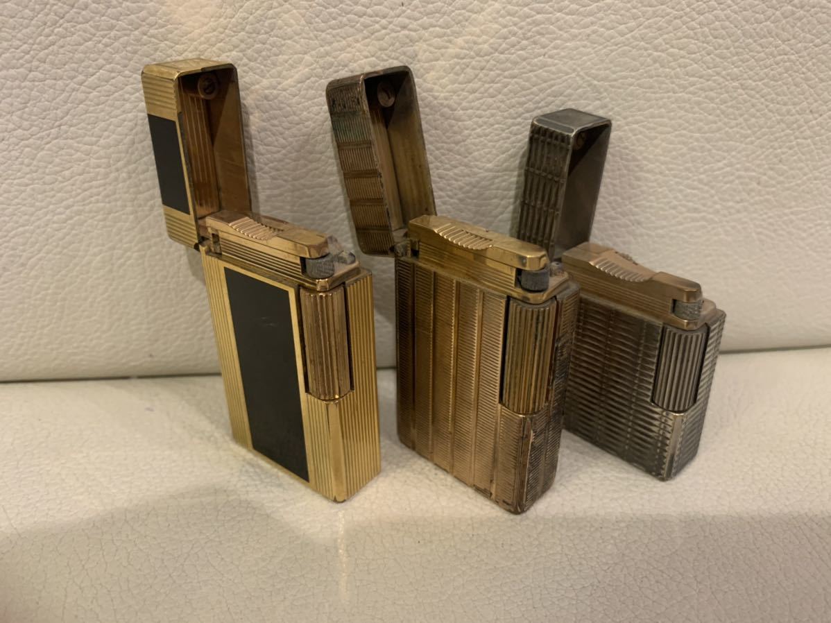 Dupont デュポン MADE IN FRANSE PARIS ガスライターx3個セット