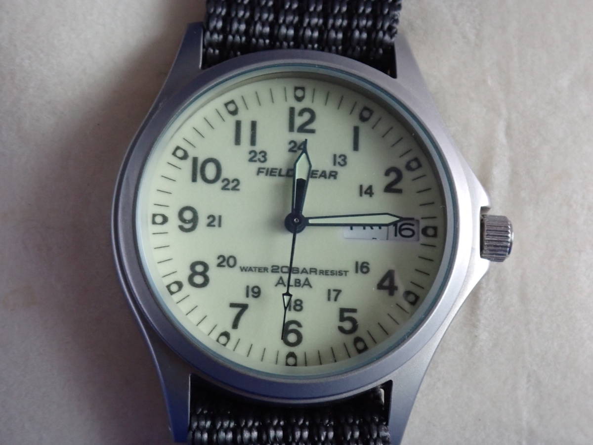新品】SEIKO ALBA アルバ FIELD GEAR フィールドギア V743-8000 