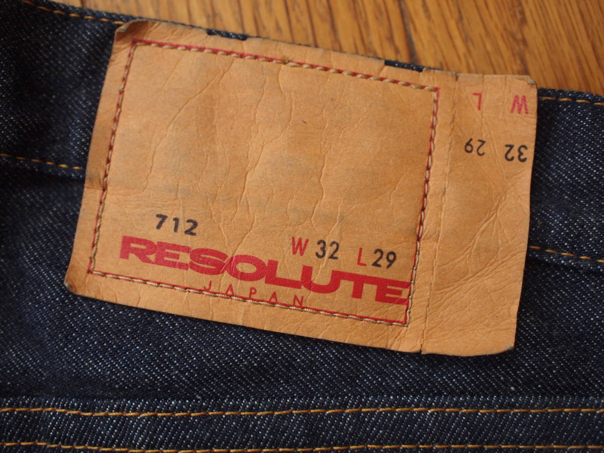 定価24，200円新品未使用 RESOLUTE リゾルト 712 W32 L29 ワン 