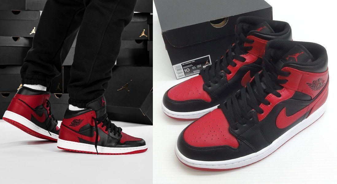 28cm】新品 正規品 NIKE ナイキ AIR JORDAN 1 MID BRED エアジョーダン 