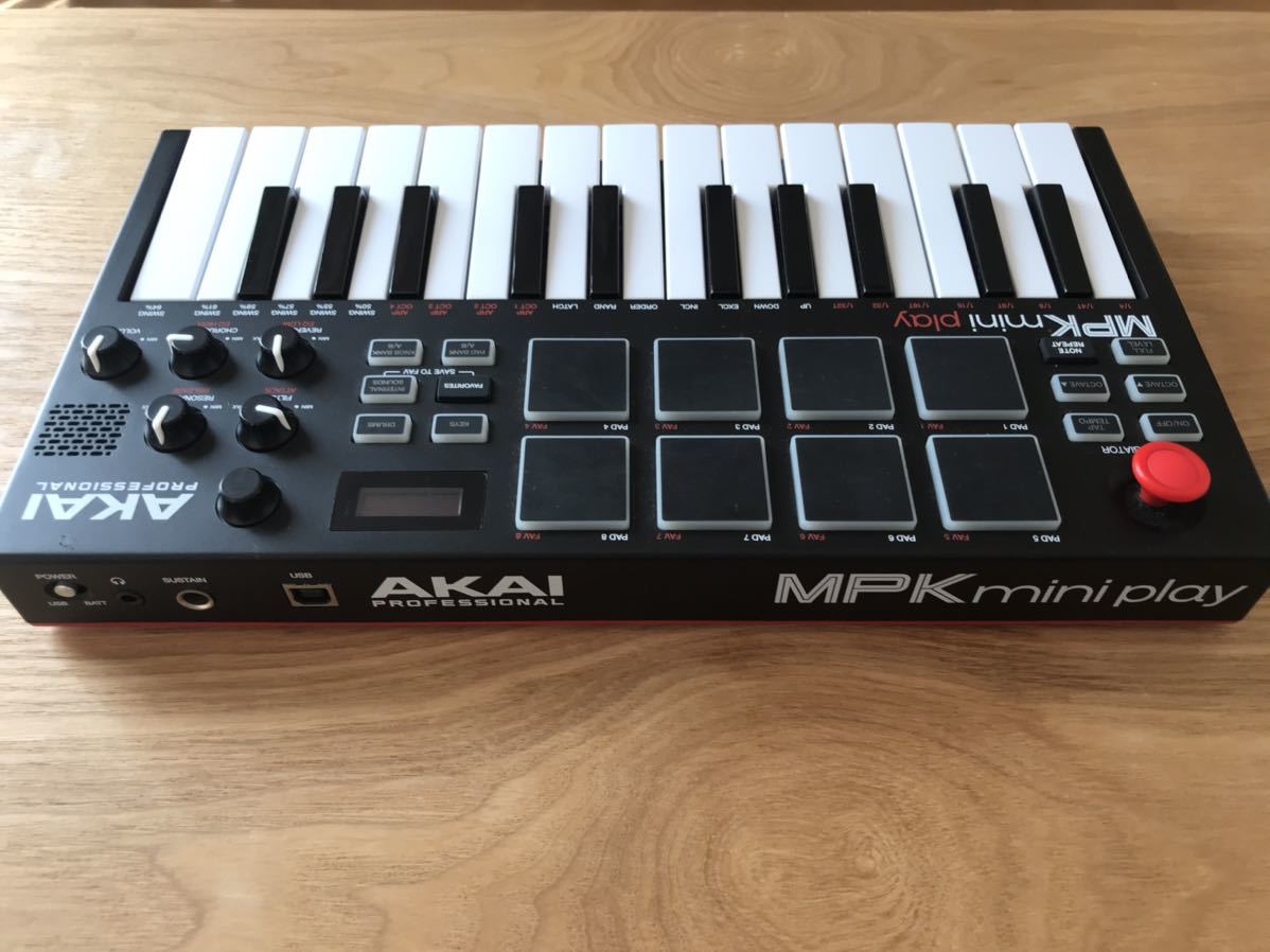 【中古】AKAI　MPK mini play　スタンドアローン・ポータブルMIDIキーボード/USBケーブル/ユーザーガイド　ベロシティ対応25鍵_2