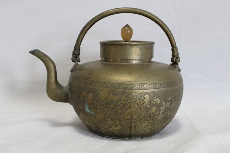 中国美術 急須 薬缶 煎茶道具 茶道具 漢詩花紋 彫刻 古玩 骨董品 在