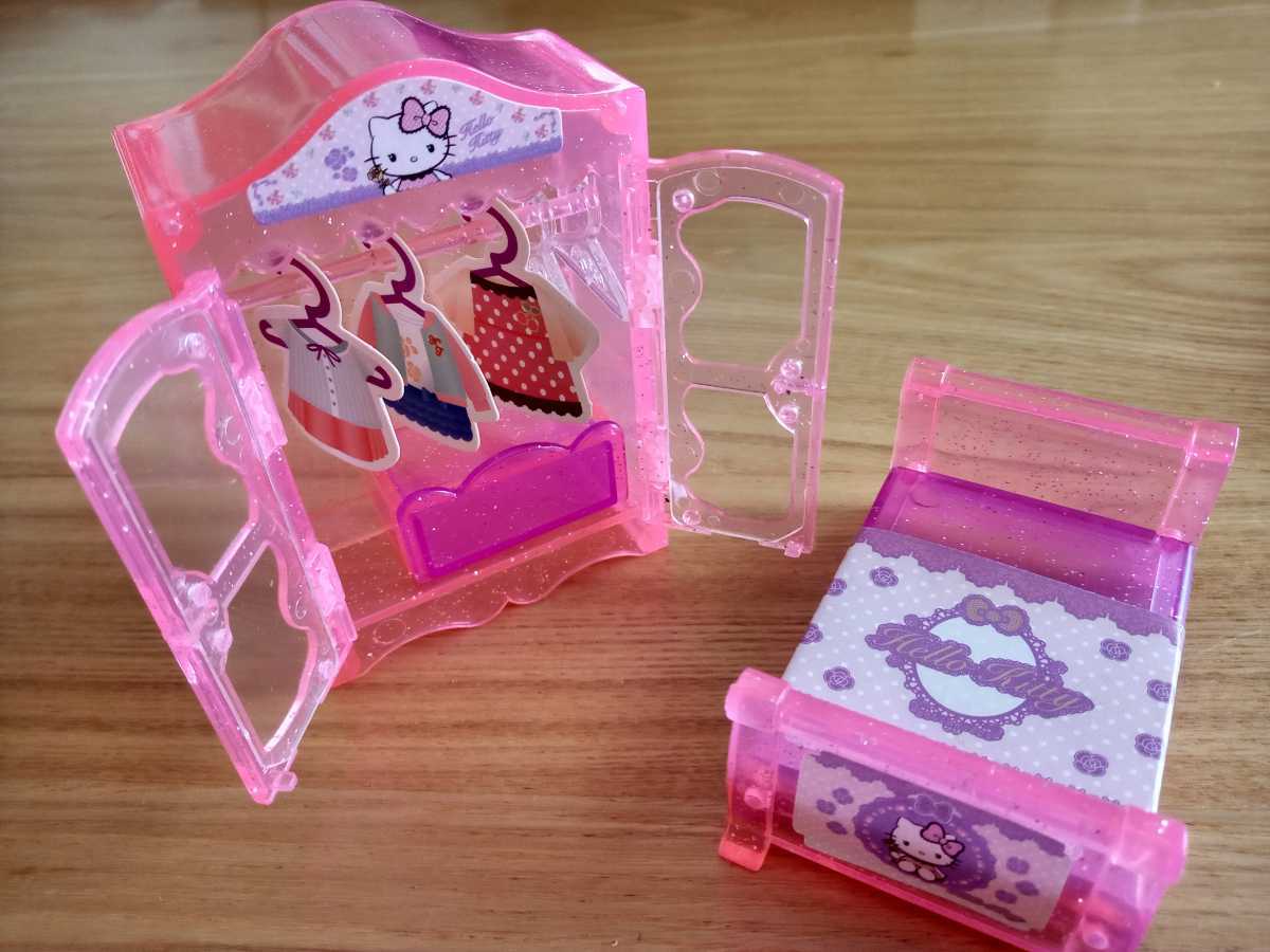 ハローキティ ラブリールーム カバヤ ミニチュア USEDカバヤ ラブリールーム ハローキティ ミニチュア家具 ドール