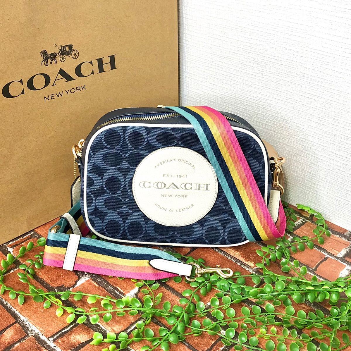 【限定セール，定番人気】 COACH ショルダーバッグ シグネチャー 丸ロゴ デニム(女性用)｜売買されたオークション情報、yahooの商品情報をアーカイブ公開 - オークファン かばん、バッグ