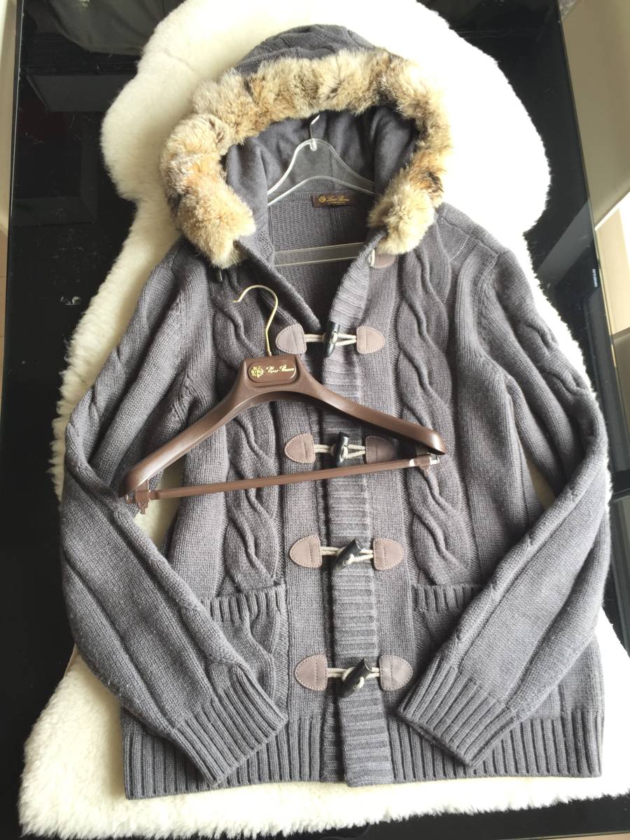 極美品 ロロピアーナ Loro Piana 最高峰 フォックスファー付 カシミヤ 
