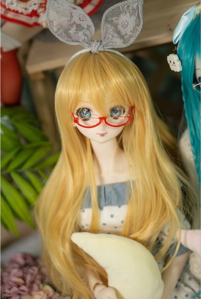 【激安大特価，2025】 ドール用 耐熱 ウィッグ ゆるカールロングヘア 8 9インチサイズ イエローゴールド 1/3 BJD DD MDD ドール グッズ(パーツ)｜売買されたオークション情報、yahooの商品情報をアーカイブ公開 - オー パーツ
