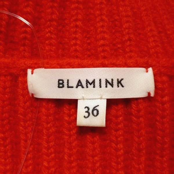ブラミンク BLAMINK 長袖セーター サイズ36 S - レッド レディース タートルネック/ニット/カシミヤ混 トップス BLAMINK - 長袖セーター カシミヤ レディース美 ブラミンク／BLAMINK（ニット・セーター｜トップス
