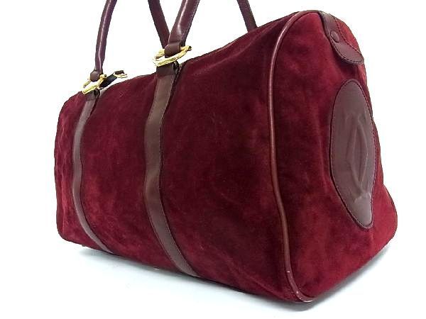 1円 □美品□ Cartier カルティエ マストライン スエード ハンドバッグ