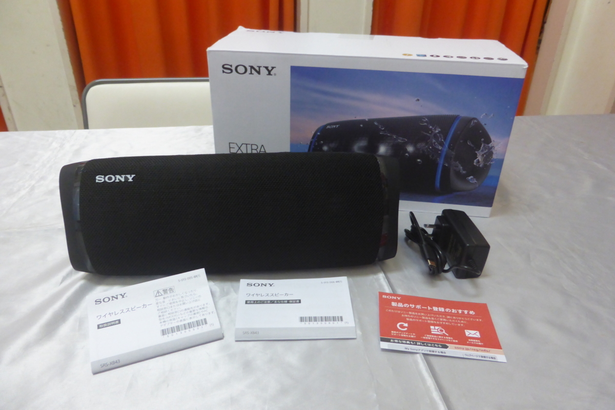 【13-3149】SONY ソニー EXTRA BASS 防水ポータブルスピーカー SRS-XB43 中古品